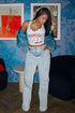 Crush High Waist Zipper Cutout Jeans